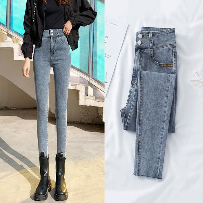 High-waisted pencil pants