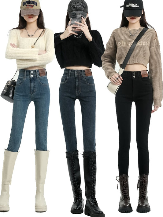 High-waisted pencil pants